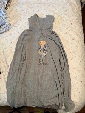 Grey Ralph Lauren Polo Bear Long Sleeve